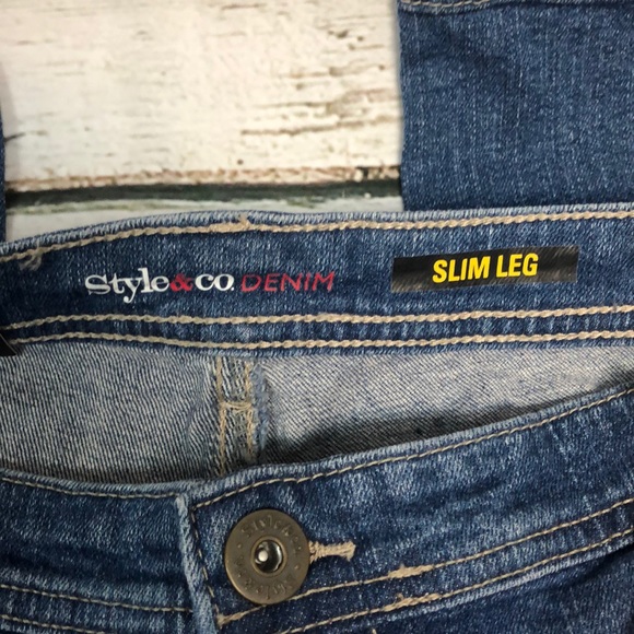 Style & Co Slim Leg Mid Rise Jeans NWT - Picture 4 of 8
